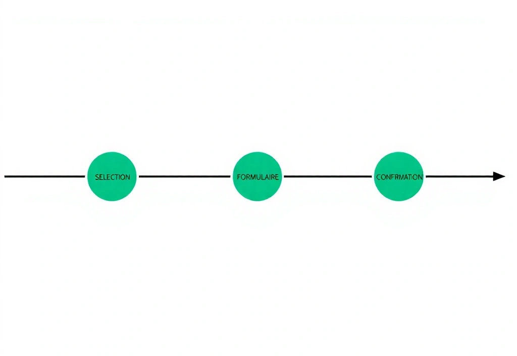 Processus de réservation simplifié